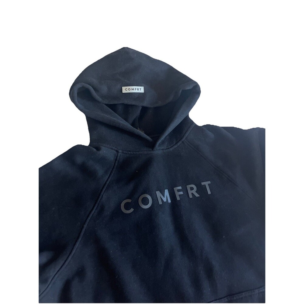 COMFRT Brand Viral Tranquil Heavyweight Hoodie Size L Black Cozy Soft Unisex - Picture 3 of 6
